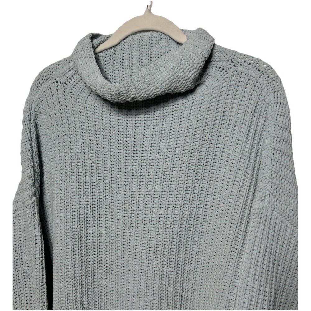 Aerie Oversized Loose Knit Sweater Seaglass Green Women's‎ Size Medium EUC